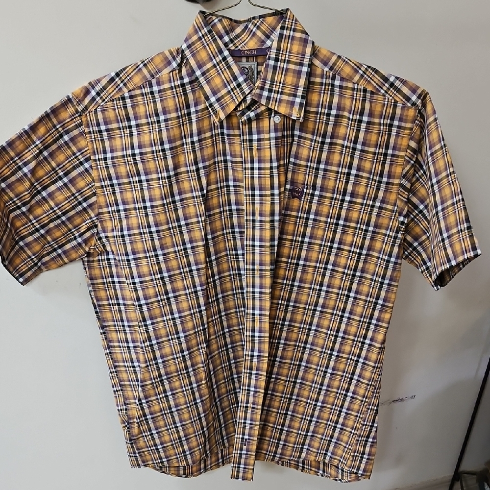 Cinch Men's Plaid Short Sleeve Shirt